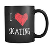 Skating I Love Skating 11oz Black Mug-Drinkware-Teelime | shirts-hoodies-mugs