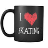 Skating I Love Skating 11oz Black Mug-Drinkware-Teelime | shirts-hoodies-mugs