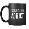 Skating Skating Addict 11oz Black Mug-Drinkware-Teelime | shirts-hoodies-mugs
