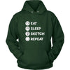 Sketching - Eat Sleep Sketch Repeat - Sketching Hobby Shirt-T-shirt-Teelime | shirts-hoodies-mugs