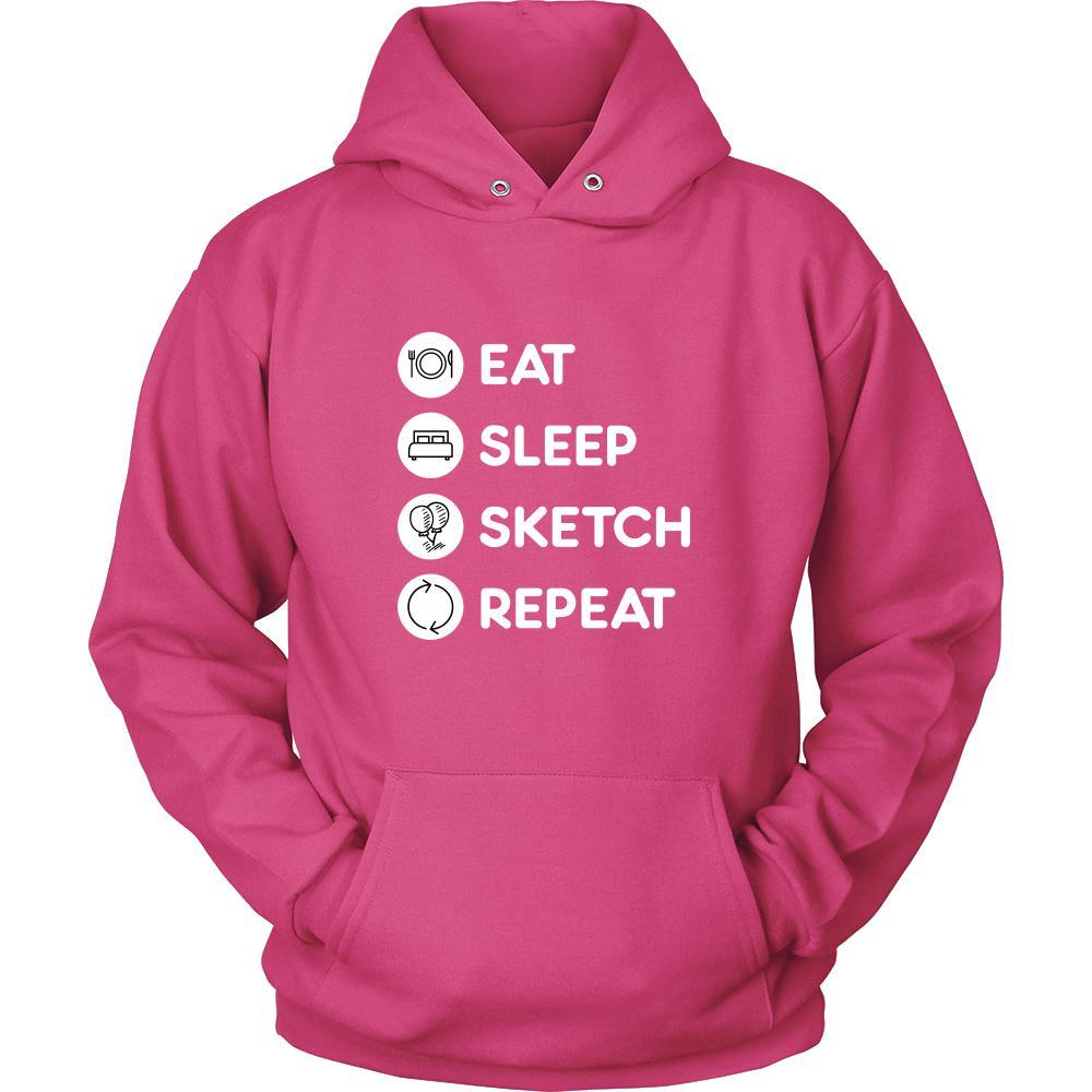 Sketching - Eat Sleep Sketch Repeat - Sketching Hobby Shirt-T-shirt-Teelime | shirts-hoodies-mugs
