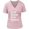 Skiing - Eat Sleep Ski Repeat - Ski Hobby Shirt-T-shirt-Teelime | shirts-hoodies-mugs