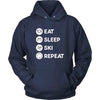 Skiing - Eat Sleep Ski Repeat - Ski Hobby Shirt-T-shirt-Teelime | shirts-hoodies-mugs