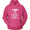 Skiing - I ski because punching people is frowned upon - Ski Hobby Shirt-T-shirt-Teelime | shirts-hoodies-mugs