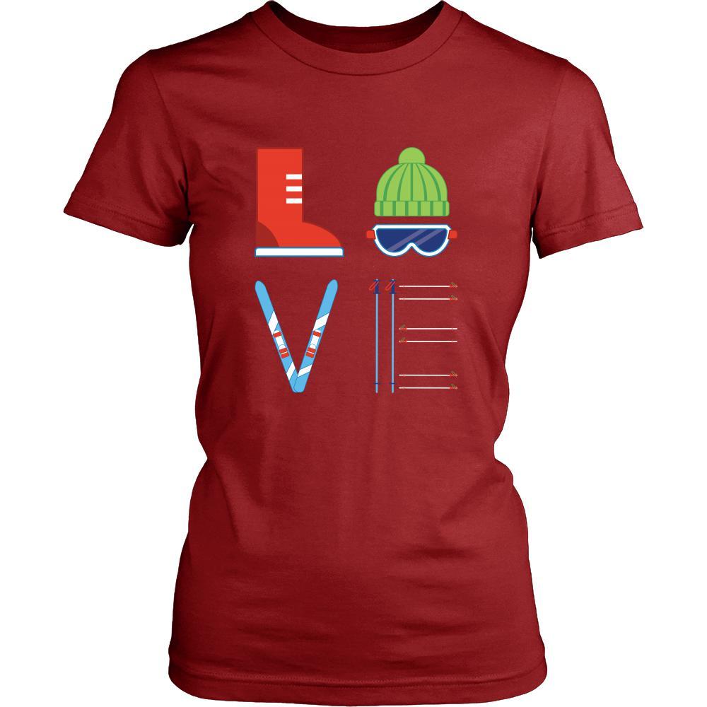 Skiing - LOVE Skiing - Ski Hobby Shirt-T-shirt-Teelime | shirts-hoodies-mugs