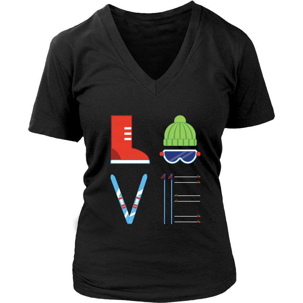Skiing - LOVE Skiing - Ski Hobby Shirt-T-shirt-Teelime | shirts-hoodies-mugs