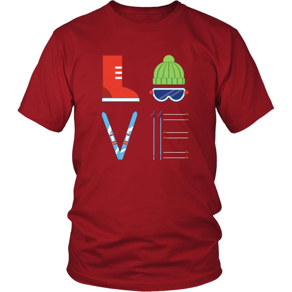 Skiing - LOVE Skiing - Ski Hobby Shirt-T-shirt-Teelime | shirts-hoodies-mugs