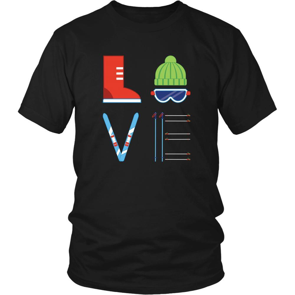 Skiing - LOVE Skiing - Ski Hobby Shirt-T-shirt-Teelime | shirts-hoodies-mugs