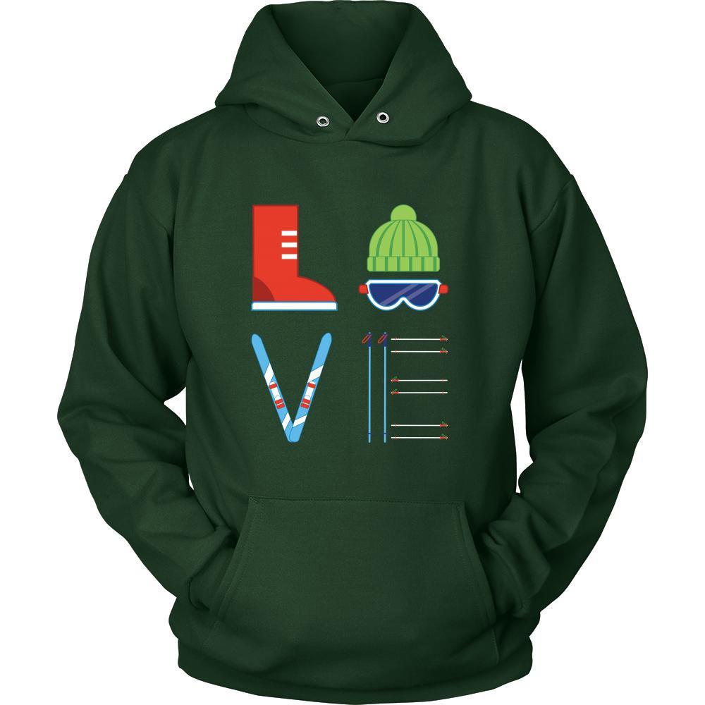 Skiing - LOVE Skiing - Ski Hobby Shirt-T-shirt-Teelime | shirts-hoodies-mugs