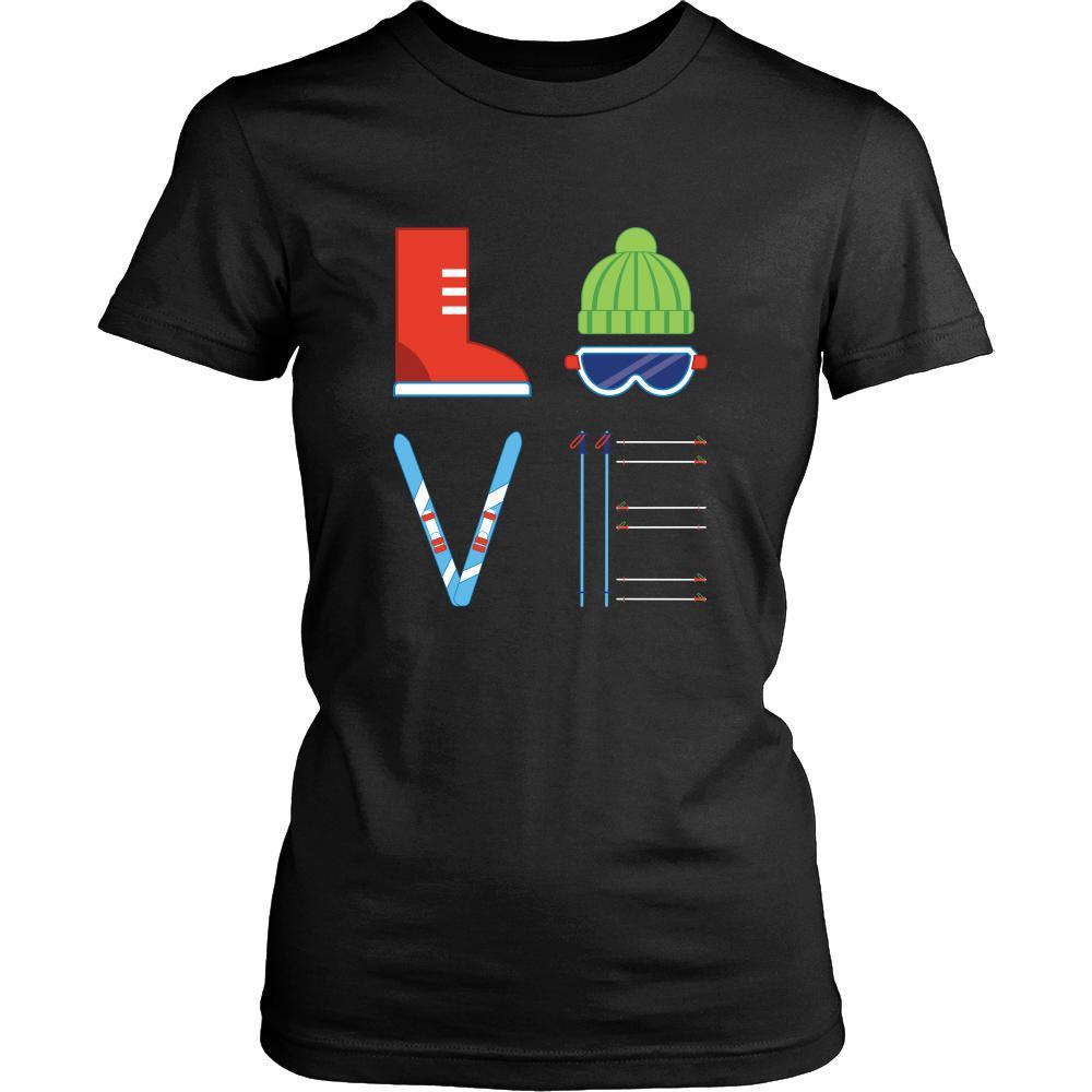 Skiing - LOVE Skiing - Ski Hobby Shirt-T-shirt-Teelime | shirts-hoodies-mugs