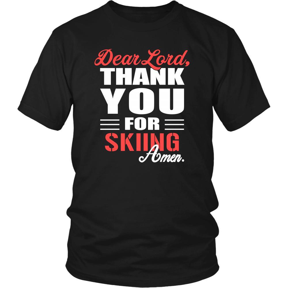 Skiing Shirt - Dear Lord, thank you for Skiing Amen- Hobby-T-shirt-Teelime | shirts-hoodies-mugs