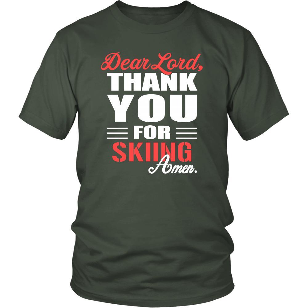 Skiing Shirt - Dear Lord, thank you for Skiing Amen- Hobby-T-shirt-Teelime | shirts-hoodies-mugs