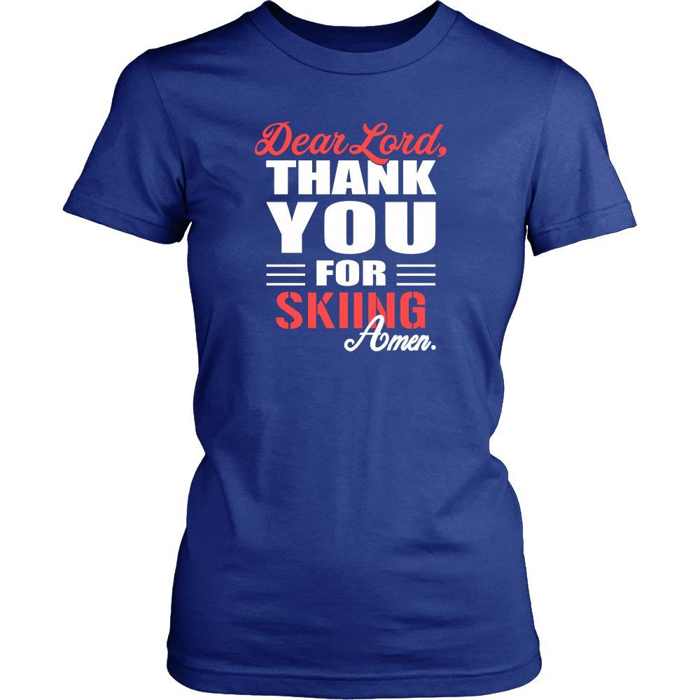 Skiing Shirt - Dear Lord, thank you for Skiing Amen- Hobby-T-shirt-Teelime | shirts-hoodies-mugs