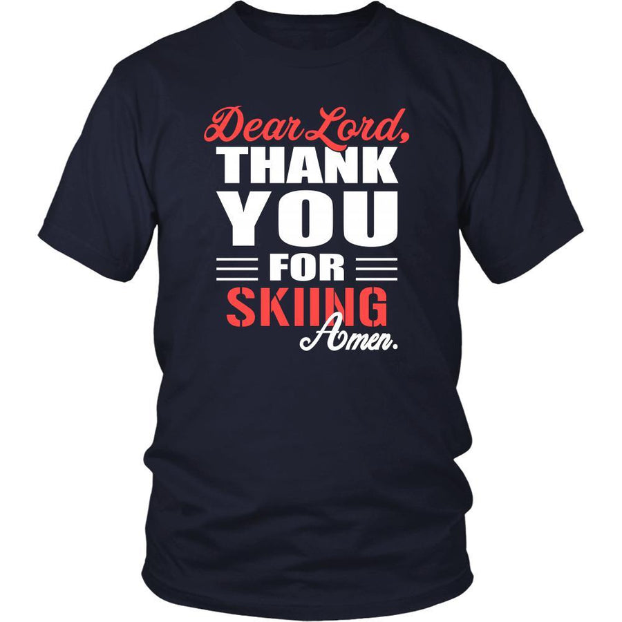Skiing Shirt - Dear Lord, thank you for Skiing Amen- Hobby-T-shirt-Teelime | shirts-hoodies-mugs