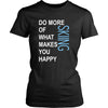 Skiing Shirt - Do more of what makes you happy Skiing- Hobby Gift-T-shirt-Teelime | shirts-hoodies-mugs