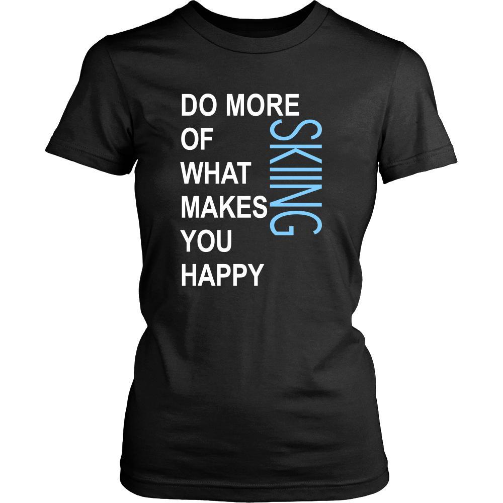 Skiing Shirt - Do more of what makes you happy Skiing- Hobby Gift-T-shirt-Teelime | shirts-hoodies-mugs