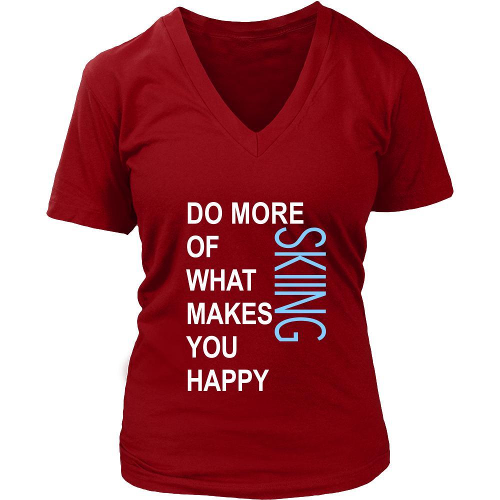 Skiing Shirt - Do more of what makes you happy Skiing- Hobby Gift-T-shirt-Teelime | shirts-hoodies-mugs