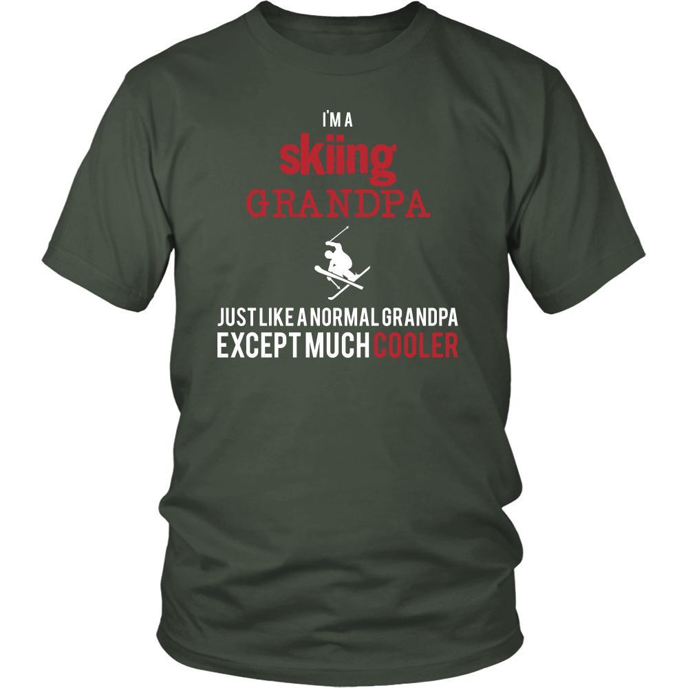 Skiing Shirt - I'm a skiing grandpa just like a normal grandpa except much cooler Grandfather Hobby Gift-T-shirt-Teelime | shirts-hoodies-mugs