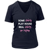 Skiing Shirt - Some girls play house real girls go Skiing- Hobby Lady-T-shirt-Teelime | shirts-hoodies-mugs