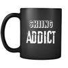 Skiing Skiing Addict 11oz Black Mug-Drinkware-Teelime | shirts-hoodies-mugs