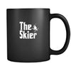 Skiing The Skier 11oz Black Mug-Drinkware-Teelime | shirts-hoodies-mugs