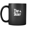 Skiing The Skier 11oz Black Mug-Drinkware-Teelime | shirts-hoodies-mugs