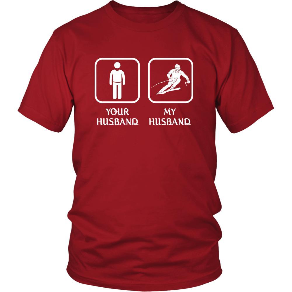 Skiing - Your husband My husband - Mother's Day Hobby Shirt-T-shirt-Teelime | shirts-hoodies-mugs