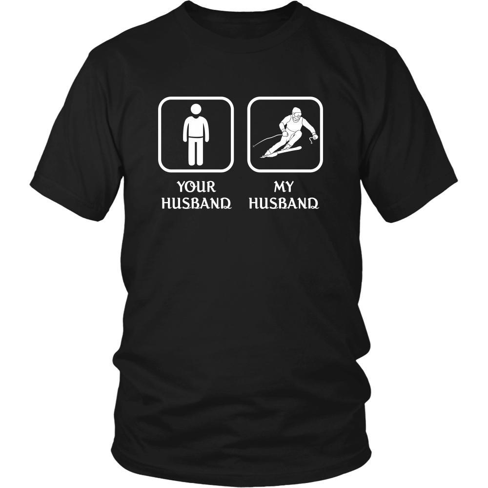 Skiing - Your husband My husband - Mother's Day Hobby Shirt-T-shirt-Teelime | shirts-hoodies-mugs
