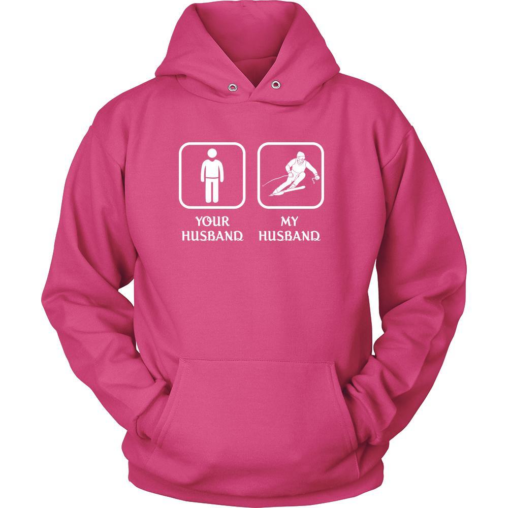 Skiing - Your husband My husband - Mother's Day Hobby Shirt-T-shirt-Teelime | shirts-hoodies-mugs