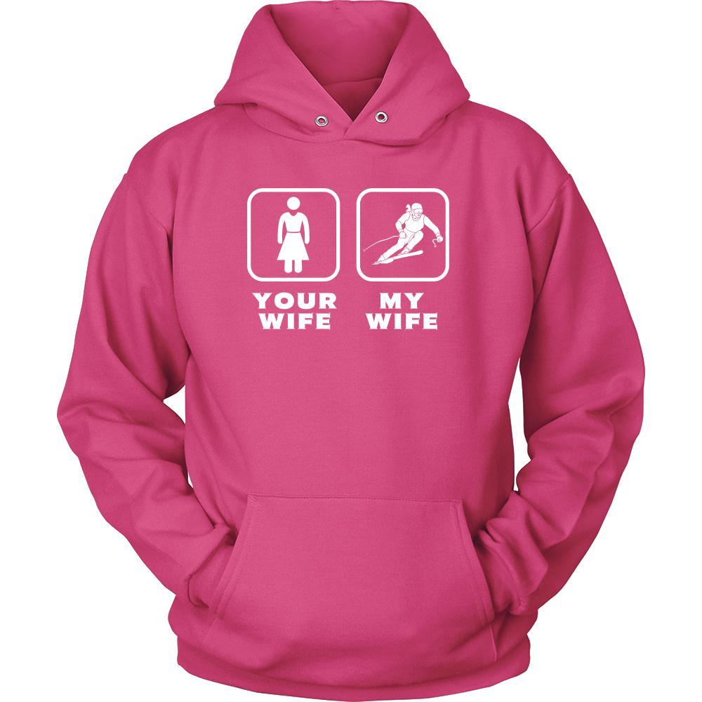 Skiing - Your wife My wife - Father's Day Hobby Shirt-T-shirt-Teelime | shirts-hoodies-mugs