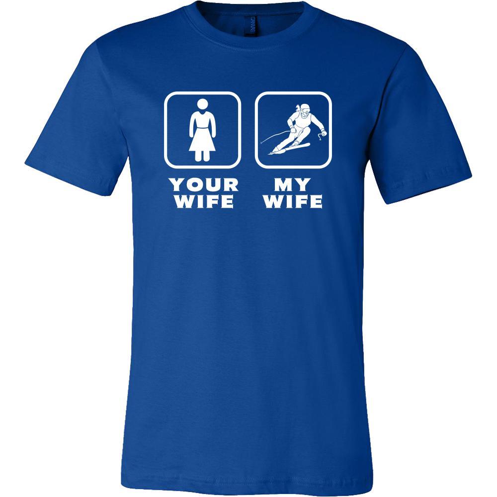 Skiing - Your wife My wife - Father's Day Hobby Shirt-T-shirt-Teelime | shirts-hoodies-mugs