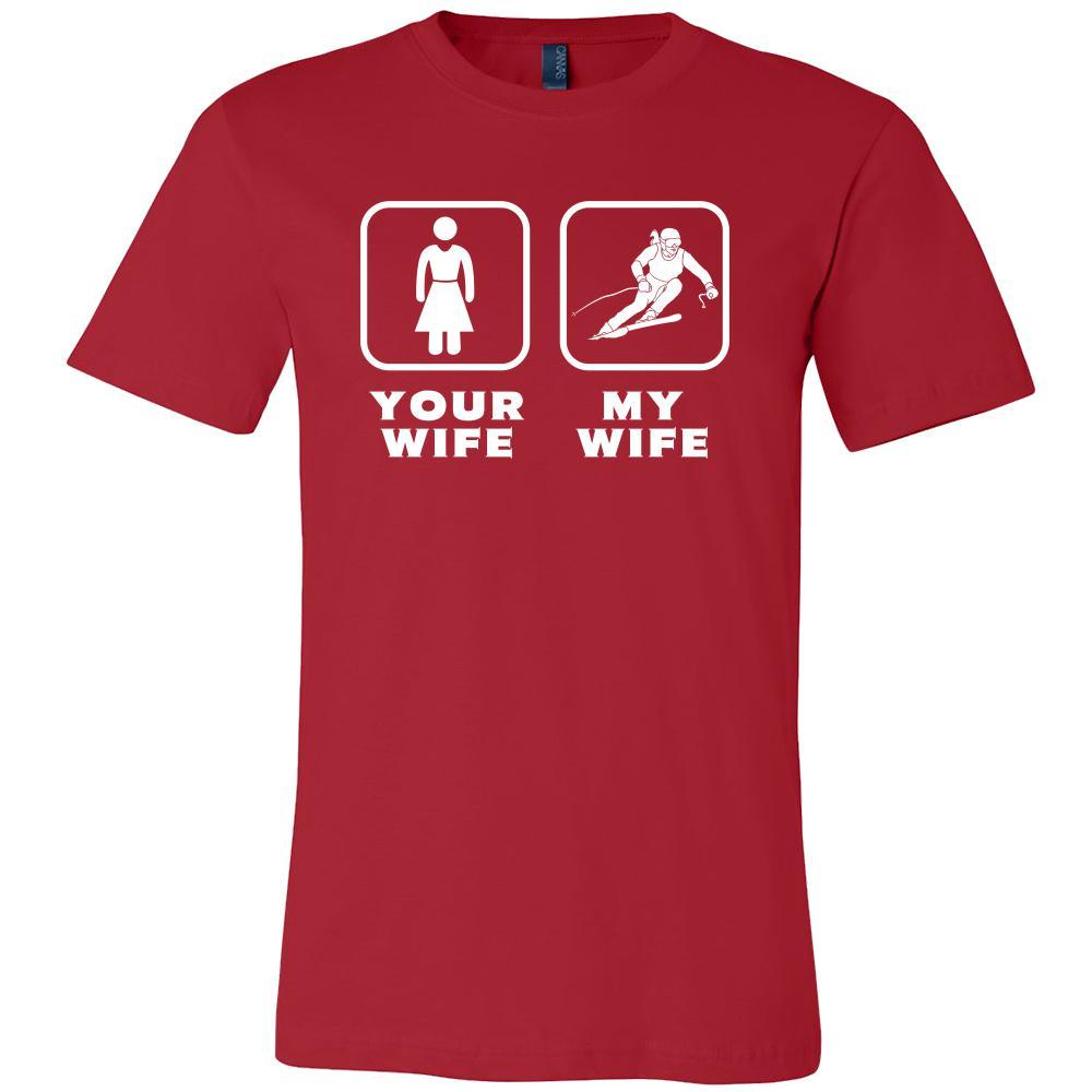 Skiing - Your wife My wife - Father's Day Hobby Shirt-T-shirt-Teelime | shirts-hoodies-mugs