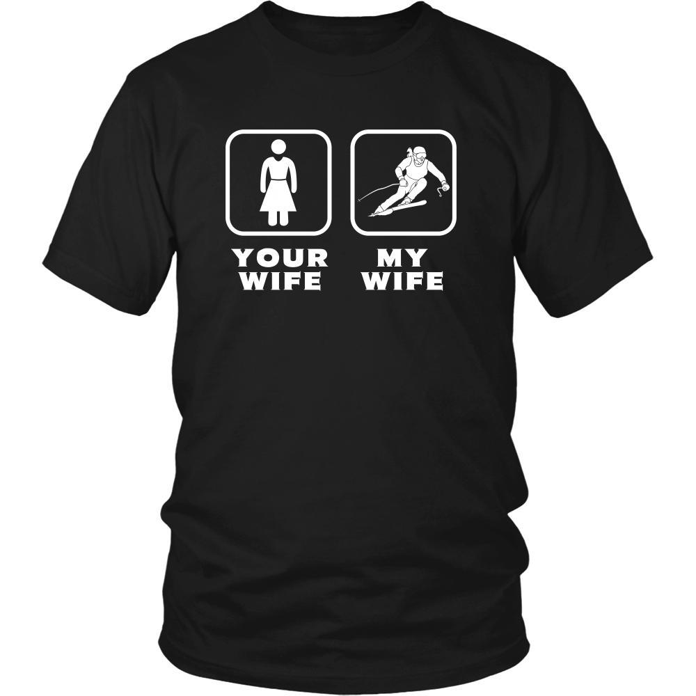 Skiing - Your wife My wife - Father's Day Hobby Shirt-T-shirt-Teelime | shirts-hoodies-mugs