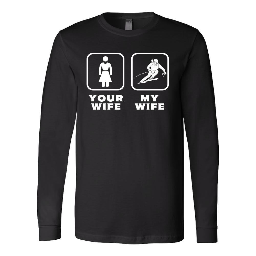 Skiing - Your wife My wife - Father's Day Hobby Shirt-T-shirt-Teelime | shirts-hoodies-mugs