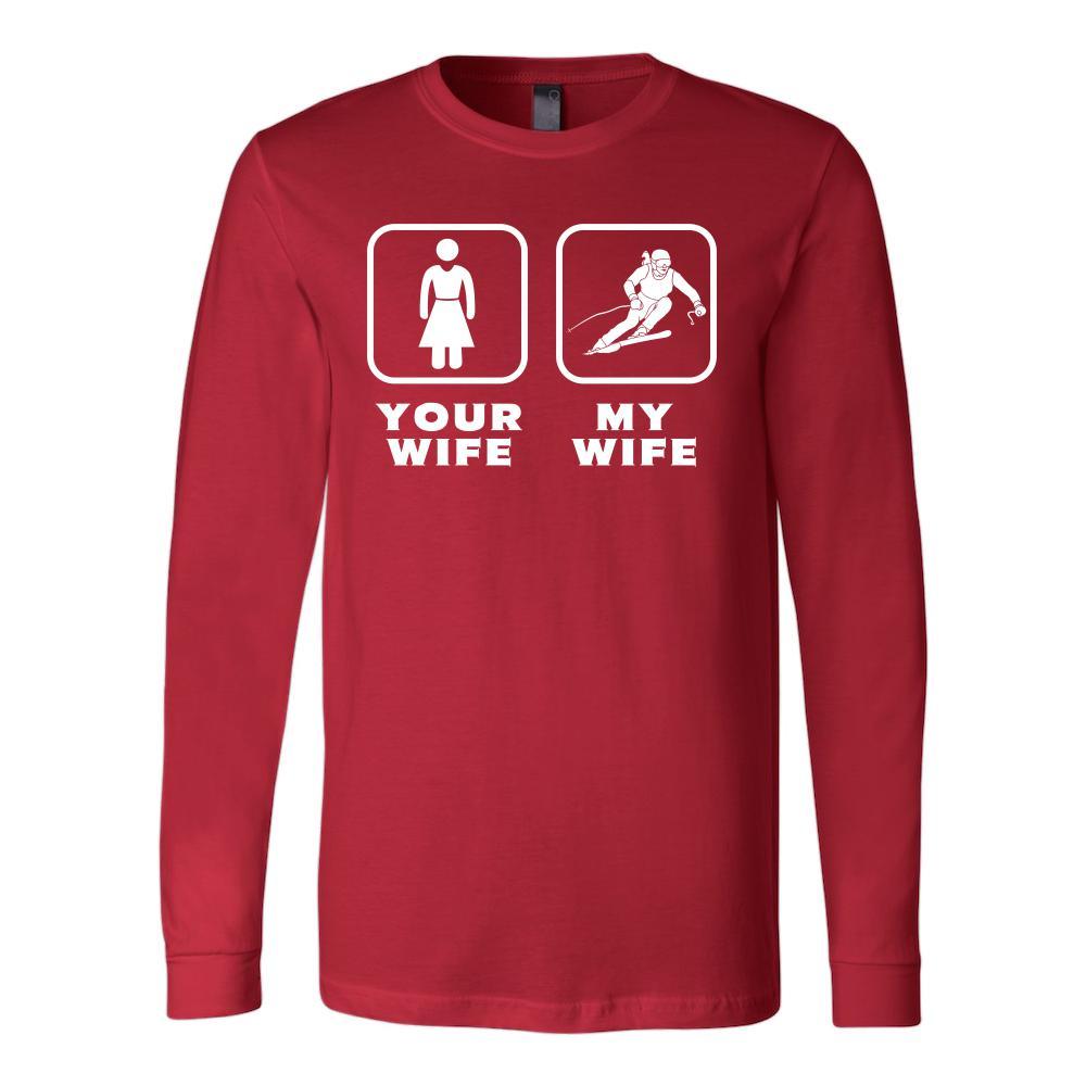 Skiing - Your wife My wife - Father's Day Hobby Shirt-T-shirt-Teelime | shirts-hoodies-mugs