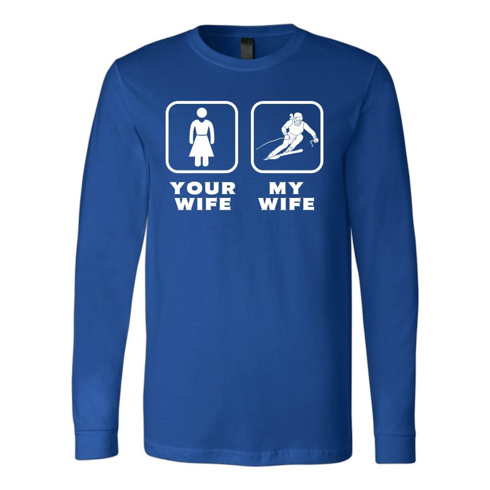 Skiing - Your wife My wife - Father's Day Hobby Shirt-T-shirt-Teelime | shirts-hoodies-mugs