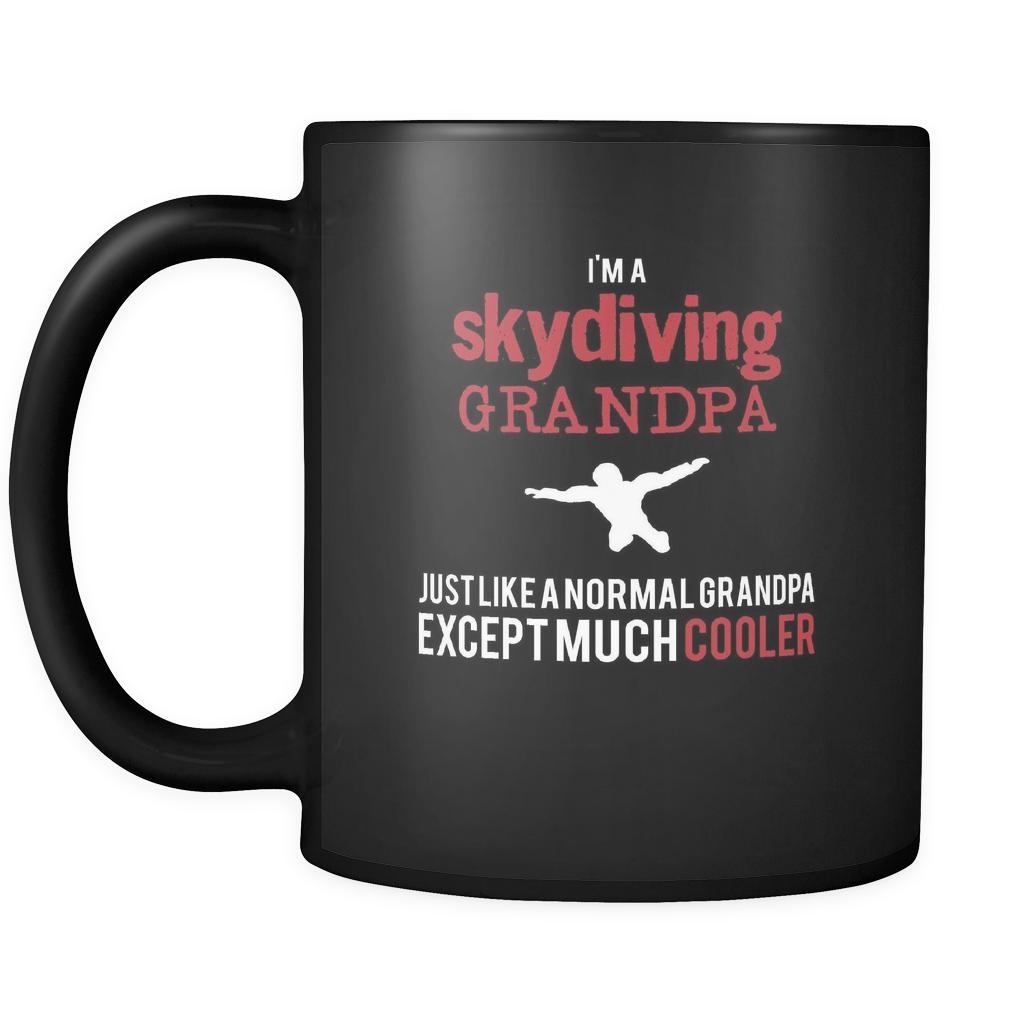 Skydiving I'm a skydiving grandpa just like a normal grandpa except much cooler 11oz Black Mug-Drinkware-Teelime | shirts-hoodies-mugs