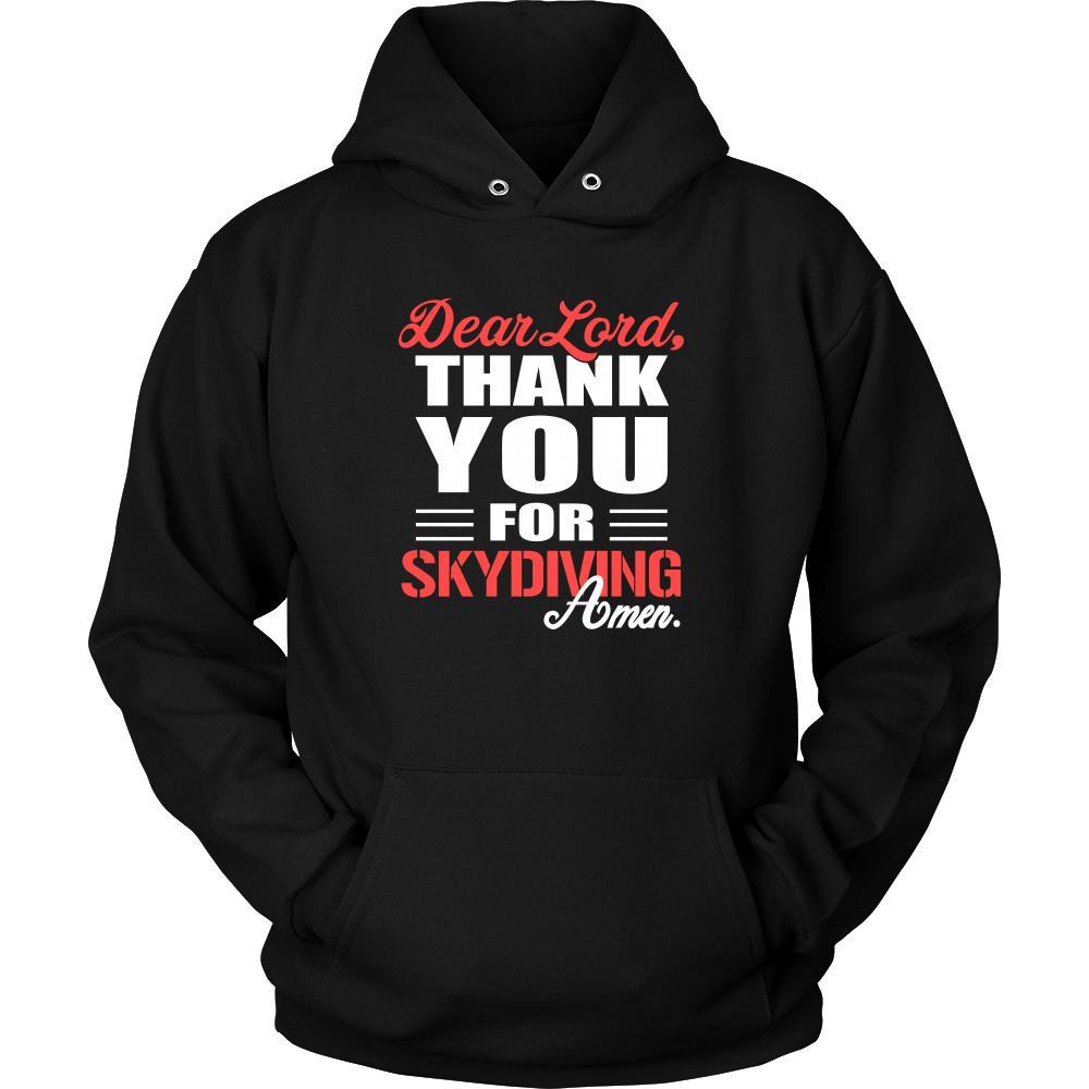 Skydiving Shirt - Dear Lord, thank you for Skydiving Amen- Hobby-T-shirt-Teelime | shirts-hoodies-mugs