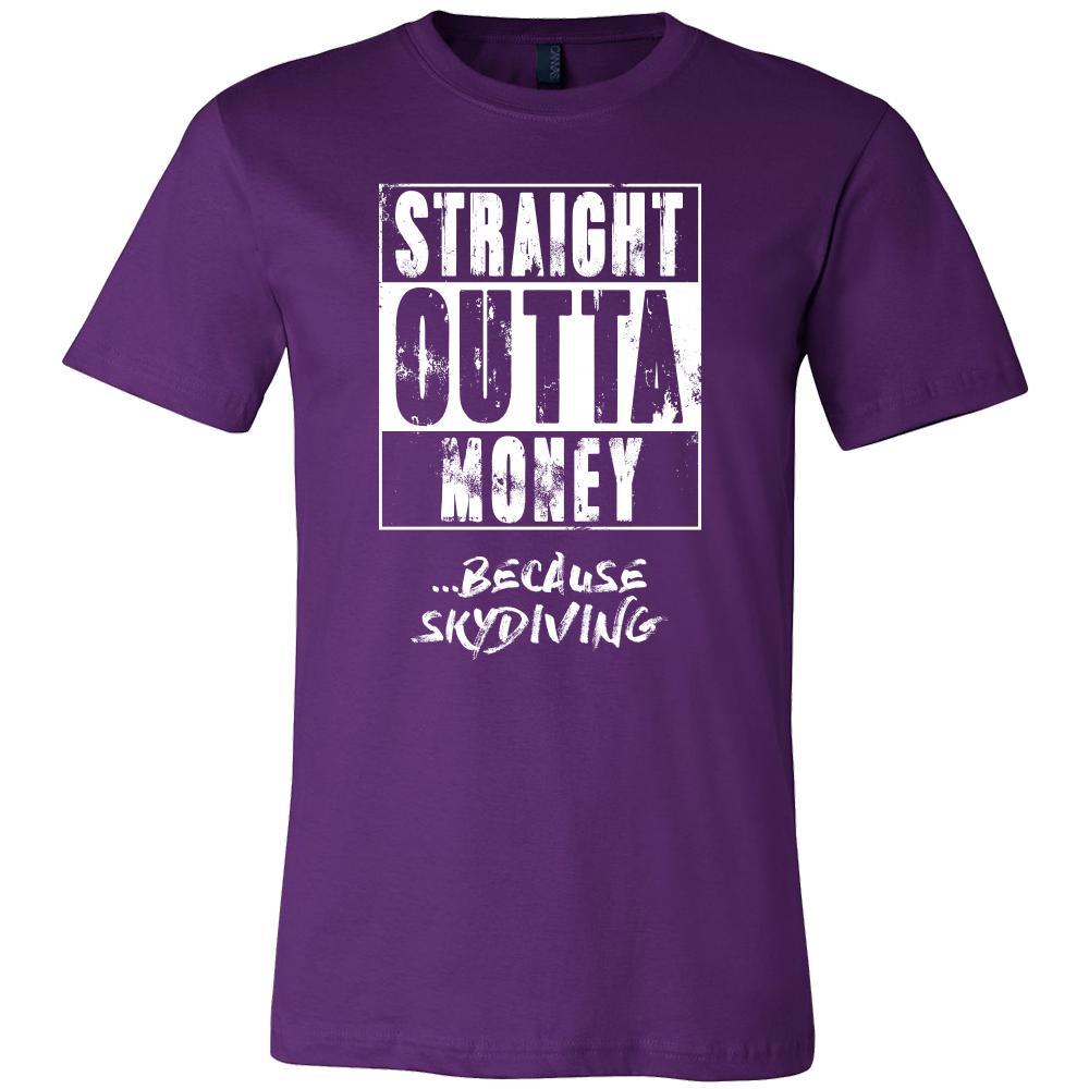 Skydiving Shirt - Straight outta money ...because Skydiving- Hobby Gift-T-shirt-Teelime | shirts-hoodies-mugs