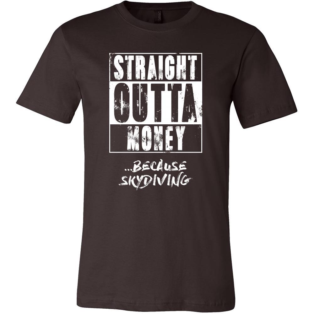 Skydiving Shirt - Straight outta money ...because Skydiving- Hobby Gift-T-shirt-Teelime | shirts-hoodies-mugs