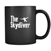 Skydiving The Skydiver 11oz Black Mug-Drinkware-Teelime | shirts-hoodies-mugs