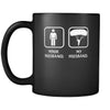 Skydiving - Your husband My husband - 11oz Black Mug-Drinkware-Teelime | shirts-hoodies-mugs