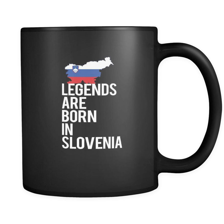 Slovenia Legends are born in Slovenia 11oz Black Mug-Drinkware-Teelime | shirts-hoodies-mugs