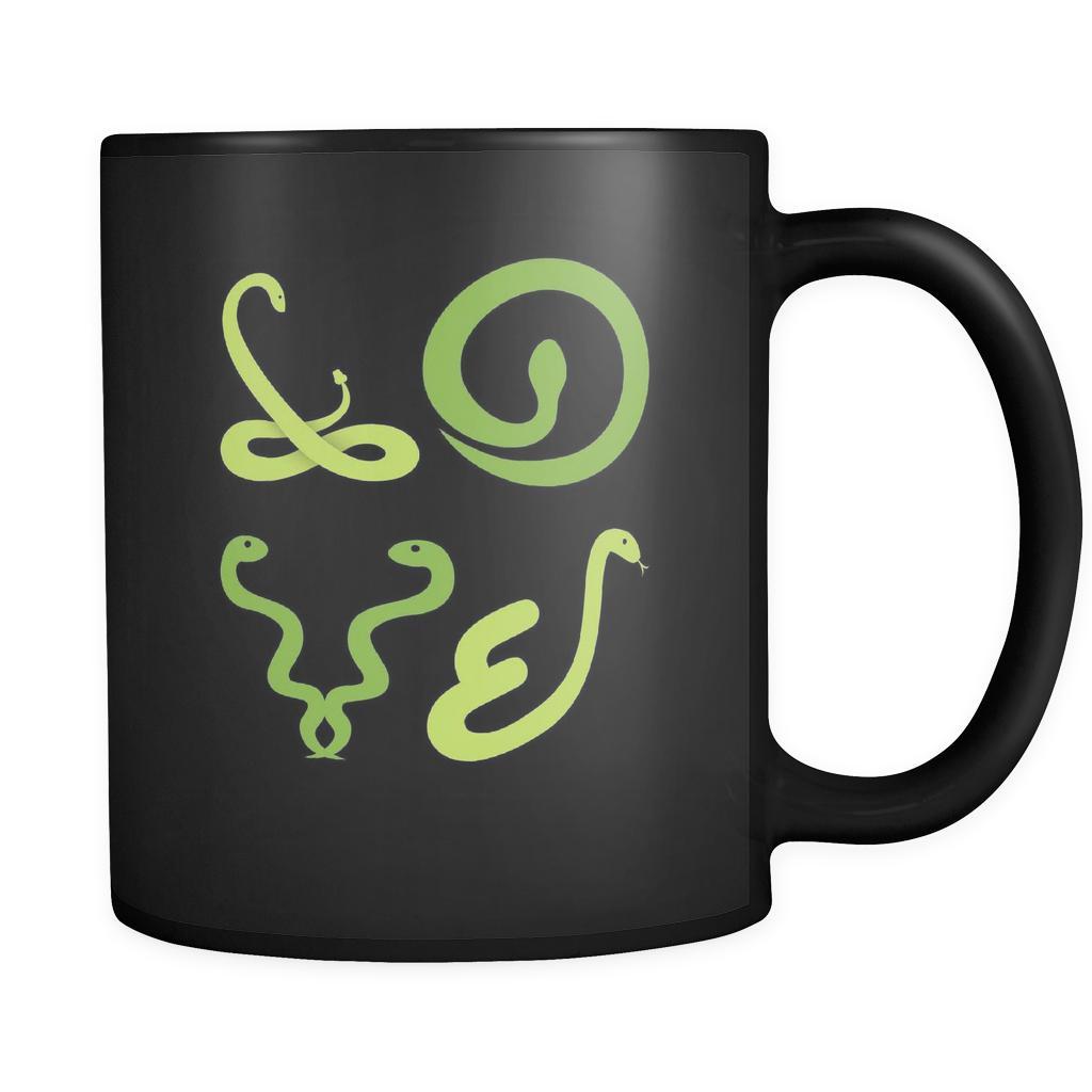 Snake - LOVE Snake - 11oz Black Mug-Drinkware-Teelime | shirts-hoodies-mugs