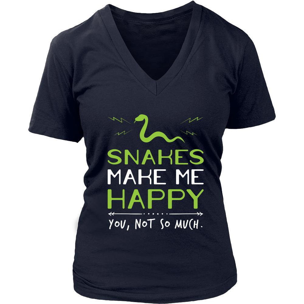 Snake Shirt - Snakes Make Me Happy - Animal Lover Gift-T-shirt-Teelime | shirts-hoodies-mugs