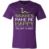 Snake Shirt - Snakes Make Me Happy - Animal Lover Gift-T-shirt-Teelime | shirts-hoodies-mugs