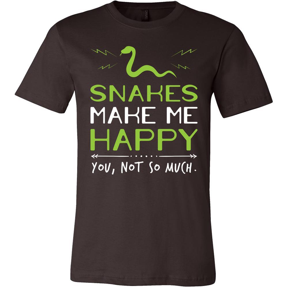 Snake Shirt - Snakes Make Me Happy - Animal Lover Gift-T-shirt-Teelime | shirts-hoodies-mugs