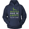 Snake Shirt - Snakes Make Me Happy - Animal Lover Gift-T-shirt-Teelime | shirts-hoodies-mugs