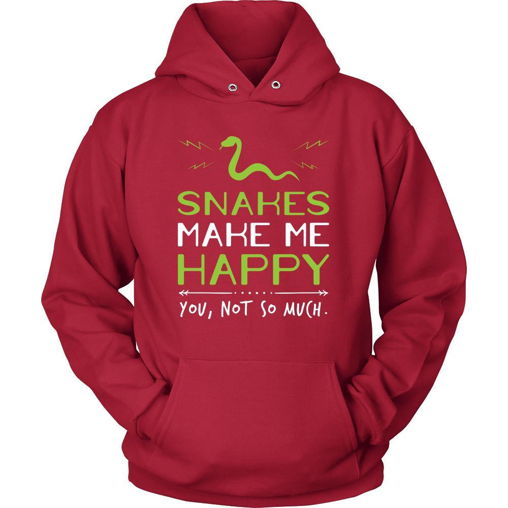 Snake Shirt - Snakes Make Me Happy - Animal Lover Gift-T-shirt-Teelime | shirts-hoodies-mugs
