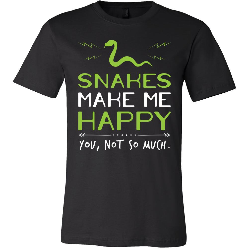 Snake Shirt - Snakes Make Me Happy - Animal Lover Gift-T-shirt-Teelime | shirts-hoodies-mugs